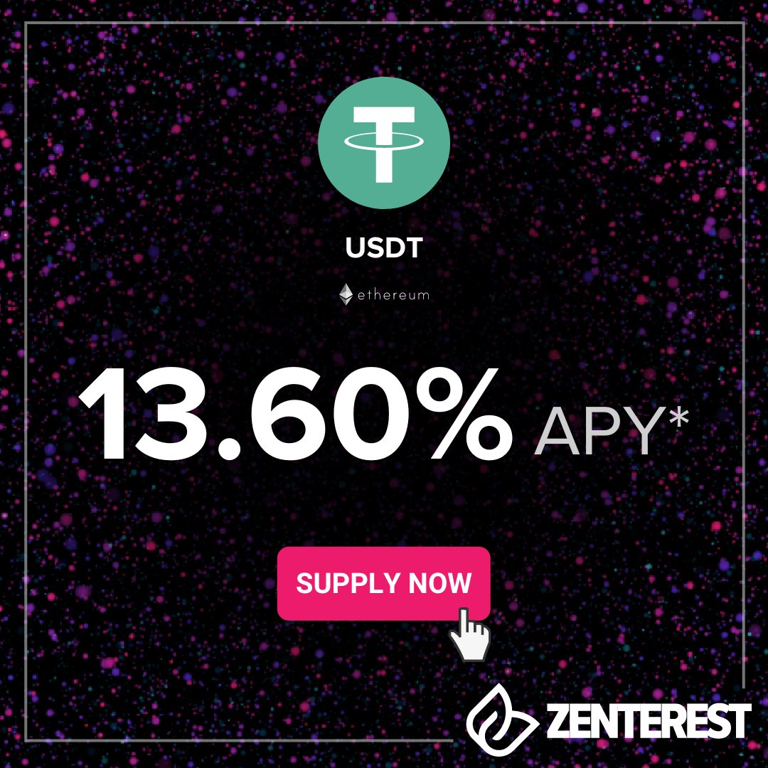 MANTRA_Chain's tweet photo. ๐ Supply $USDT on #ZENTEREST
๐ Earn a whopping 13.6% APY* ๐คฏ
๐ Enjoy the rewards ๐ช
SUPPLY NOW ๐ https://t.co/Vw5LAeKuyV
#MANTRADAO ๐๏ธ @tether #PassiveIncome #crypto #DeFi #blockchain https://t.co/GMY5sZJCig