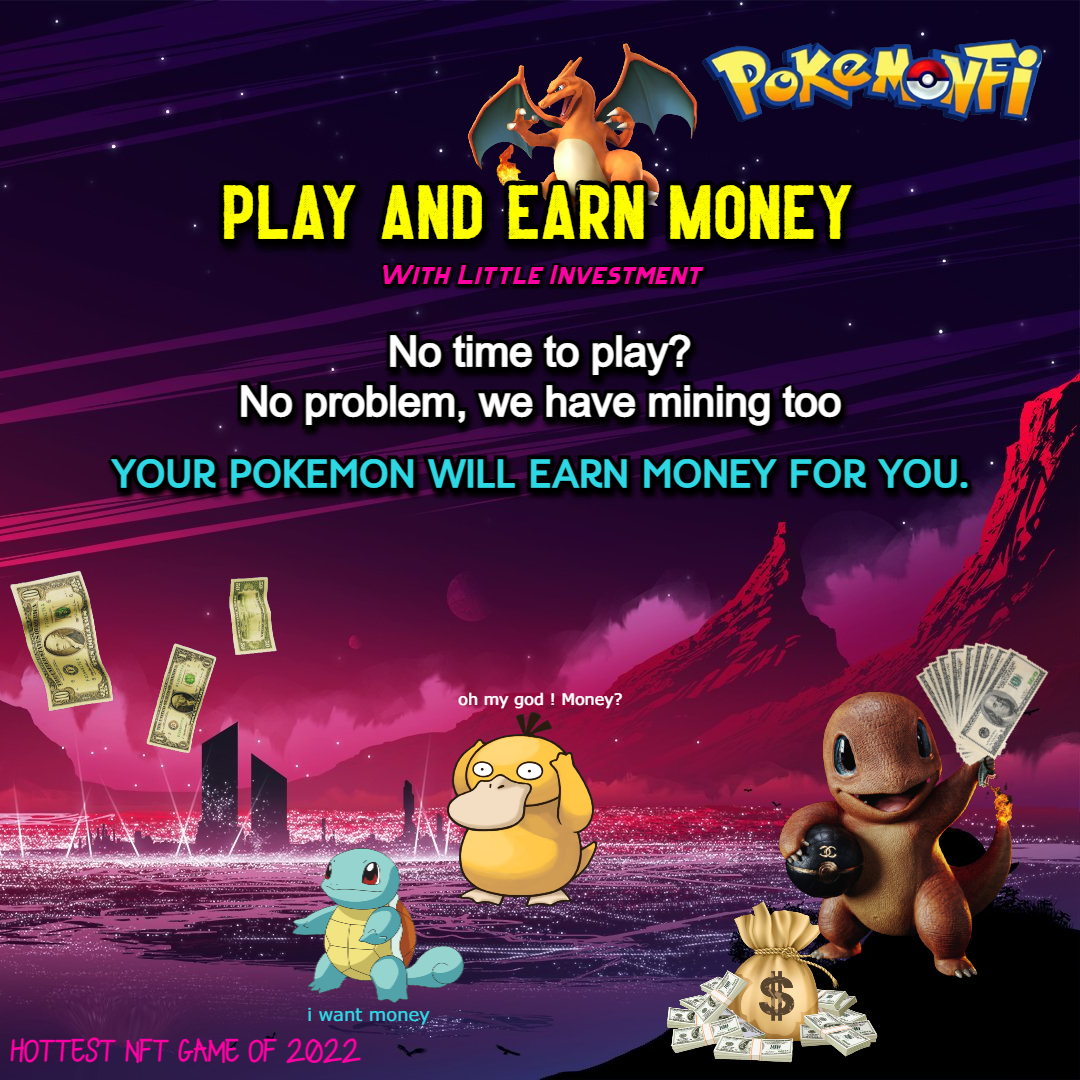 APokemonfi's tweet photo. Telegram group for more information: 
https://t.co/wZ9w1fMDUn

#NFTgame #PlayToEarn #PokeMonFi #NFTgame #blockchaingame #nftgame2022 #P2E https://t.co/cq8hu20hmY