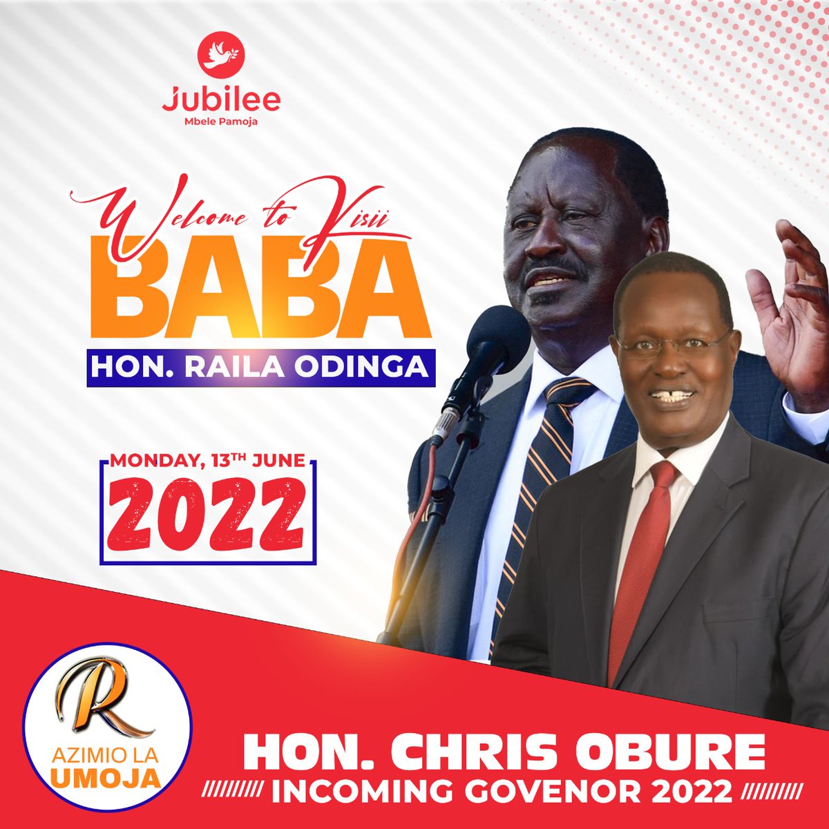 ChrisObure4's tweet photo. Karibu kisii @RailaOdinga 
#Inawezekana https://t.co/2R1NX0Ftx0