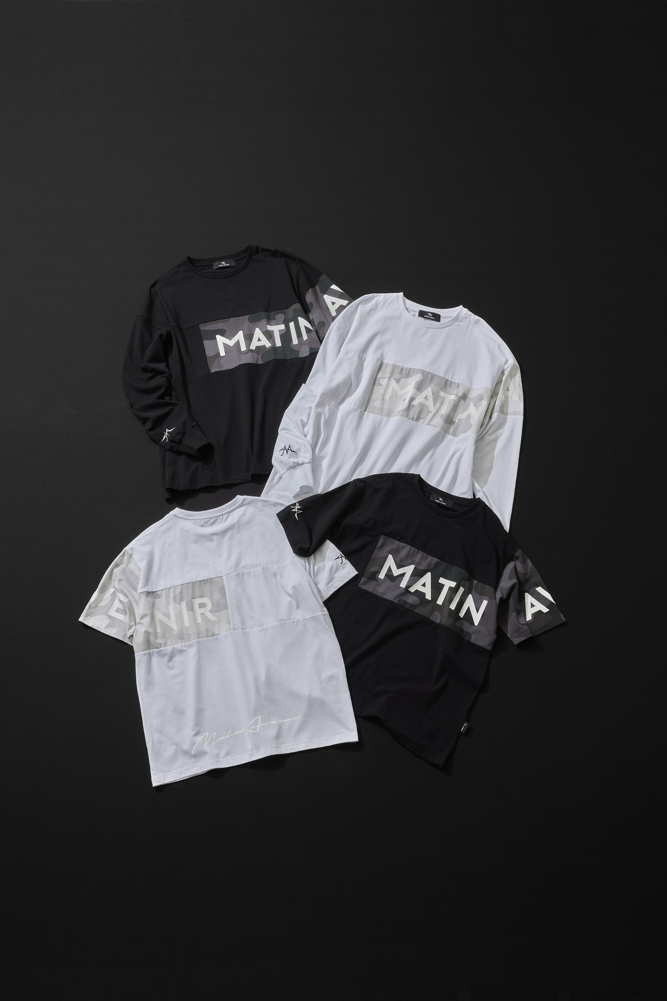 matin avenir センターブロッキングTシャツ