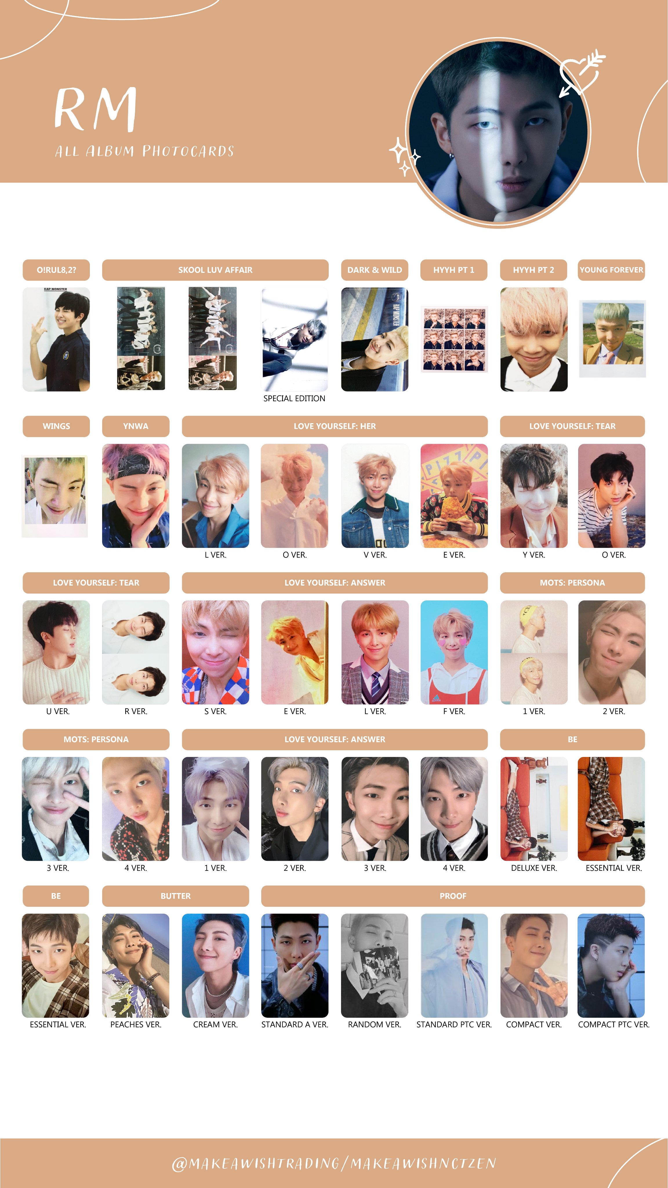 BTS MOTS7 Photocards Set