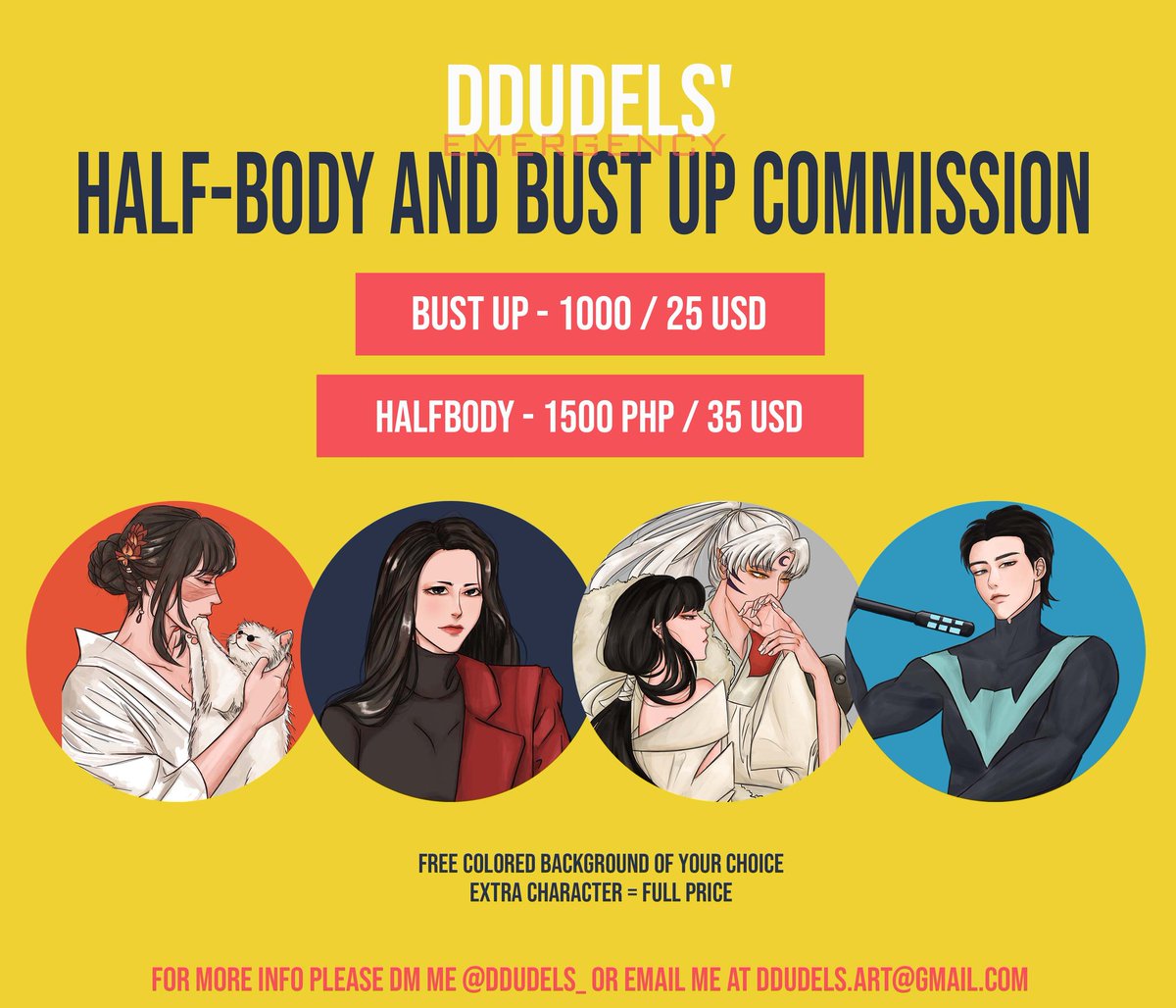 Open for Commissions!
RTs are appreciated 🫶🏻

Hi! Here's my discounted price of my icon and halfbody commission for the month of June! 

Please feel free to dm me for more info if interested! :)
#CommissionsOpen #artph