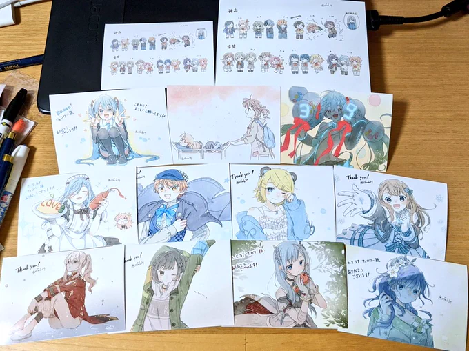 自分でも印刷してきましたっ!
ハイスクールの絵だけ全体を印刷する設定にして、2L判も印刷してみました〜
今週の16日(木)11:50頃まで印刷出来ます!
オススメはローソンだけど、ファミマでも新型の印刷機ならこのくらい綺麗に色出ます https://t.co/7ofDAXe42Y 