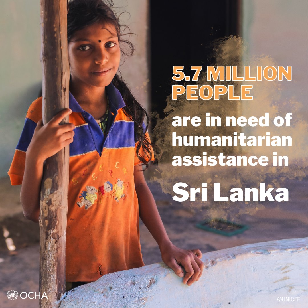 UNOCHA's tweet photo. #SriLanka is facing a severe economic crisis which could develop into a full-blown humanitarian emergency. 

The @UN and partners call for US$47.2 million to provide life-saving assistance to 1.7 million people worst hit by the crisis.

➡️ https://t.co/P8bBPk2u34 https://t.co/TbXdjFfEA9