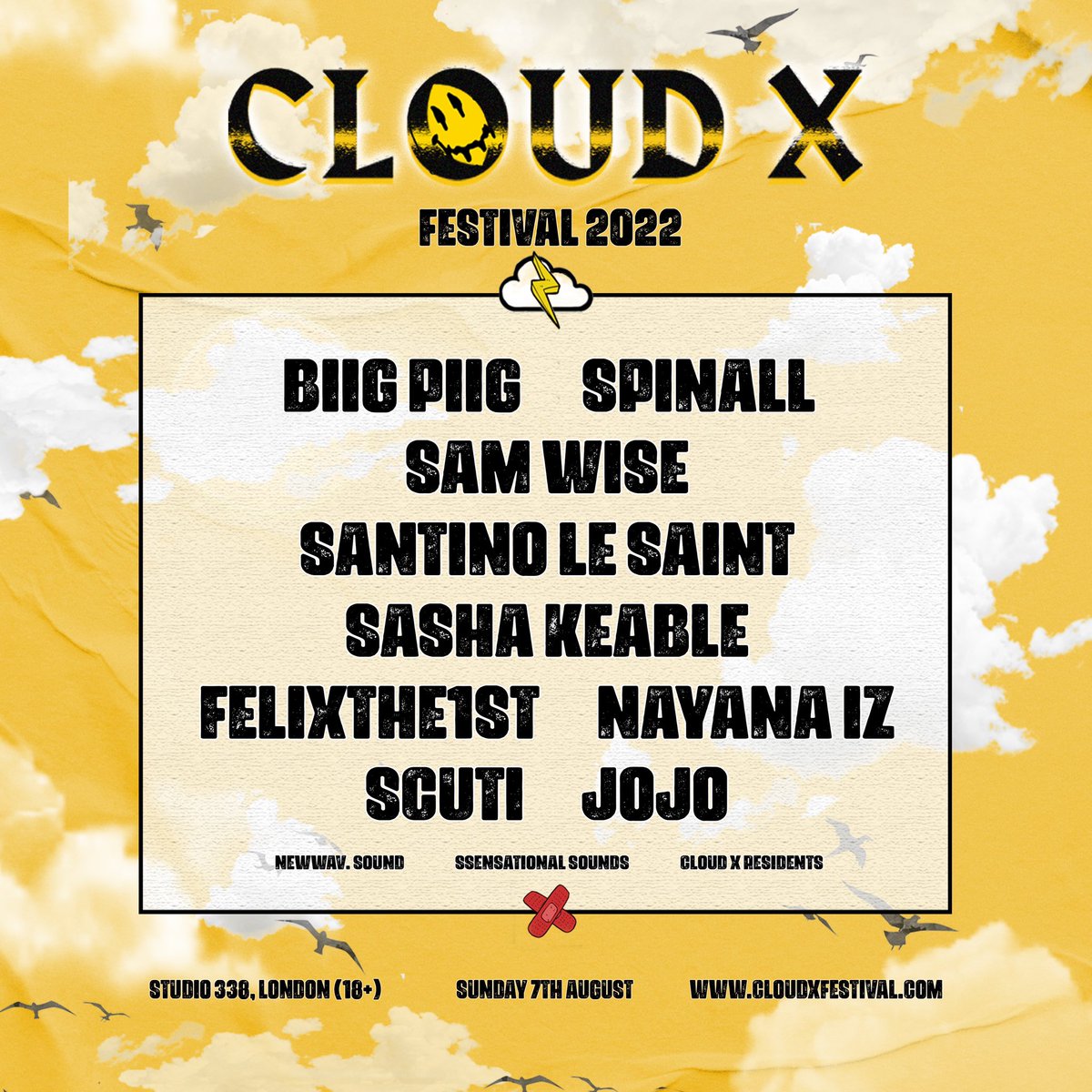Tell a friend to tell a friend ✨ We are proud to announce our line-up for this year’s Cloud X Festival. Sign up for pre-sale WEDNESDAY here: cloudxfestival.com