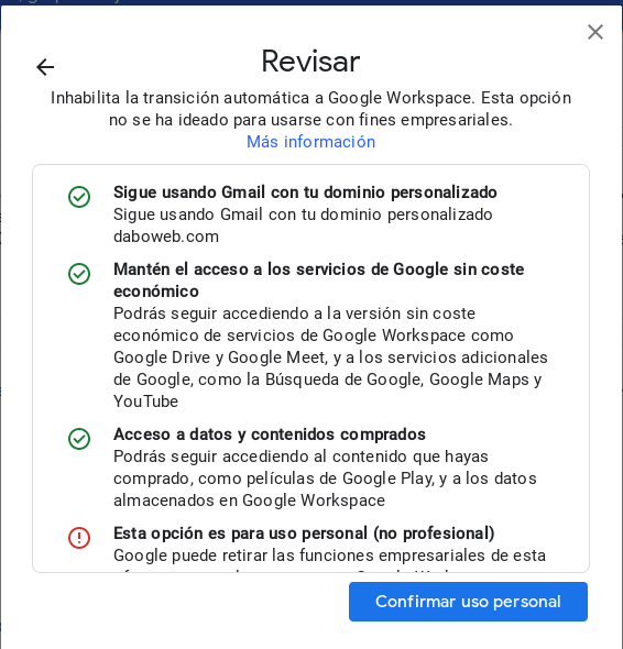 apache_ctl's tweet photo. Recuerda, si usas #GoogleWorkspace para uso personal, no tendrás que pagar en la transición a cuentas de pago del 27/06 | #GoogleApps

Info: https://t.co/LgzbbUY3fu y link directo (como admin) https://t.co/MpTkE70zeB (El proceso son 3 clicks, 1 min) https://t.co/xpn0CB9Qt5