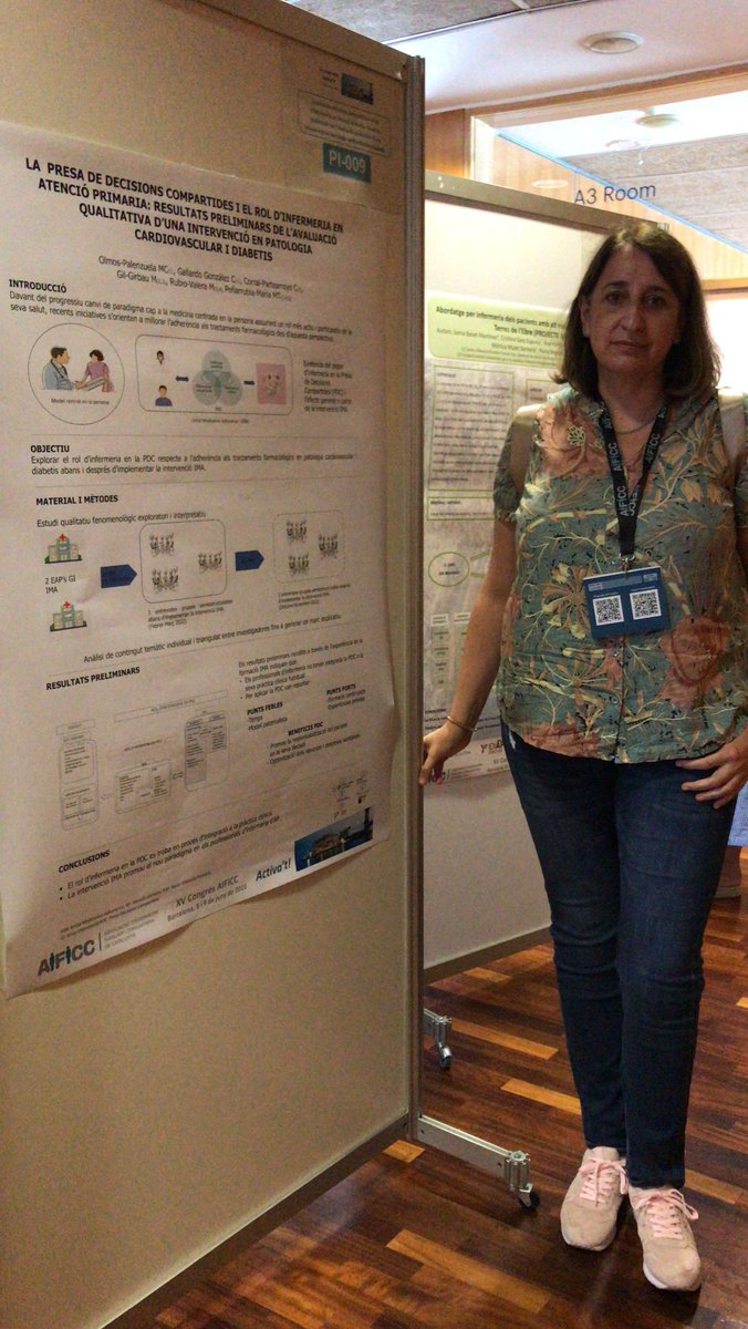 PRISMAresearch's tweet photo. En el XV Congreso de la Associació d’Infermeria Familiar i Comunitària de Catalunya #AIFiCC con "La presa de decisions compartides i el rol d'infermeria en atenció primària: resultats preliminars de l'avaluació qualitativa d'una intervenció en patologia cardiovascular i diabetis" https://t.co/lgqWH9fMaH