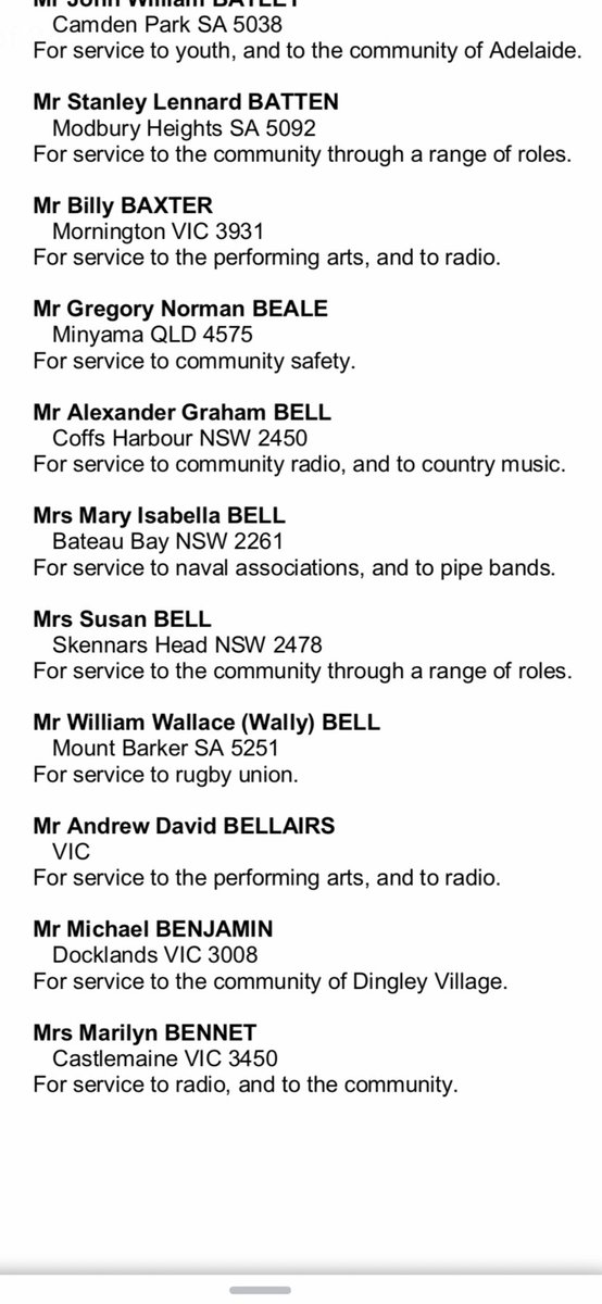 So Alexander Graham Bell from Coffs Harbour was awarded an OAM for service to community radio. 

Of course he was. But surely the inventor of the telephone deserved better than an OAM? #auspol #AusVotes22 #QueensBirthdayHonours
