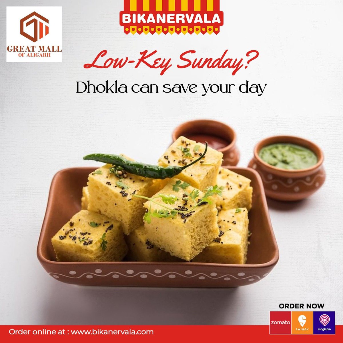 mallofaligarh1's tweet photo. The luscious, mouth-watering Dhoklas on a Sunday is the best to make your day worth it. Enjoy your off-day with a perfect treat.

#bikanervala #bikanervalaindia #bikanervalafood #indiancuisine #indianfood #food #foodie #foodlover #temptingsweets #bikanervalasweets #fooddelivery https://t.co/SKSc21dWaI