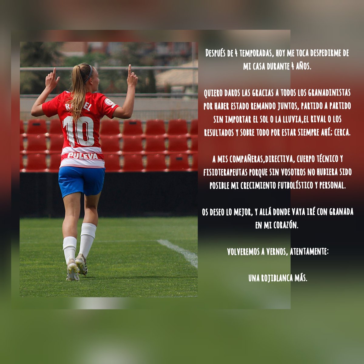 •~Raquel~• (@_raquel8_) on Twitter photo Mucha suerte y muchas gracias  <a href="/GranadaCF_Fem/">Granada CF Femenino</a> ⚽💪 Mucha suerte y muchas gracias  <a href="/GranadaCF_Fem/">Granada CF Femenino</a> ⚽💪