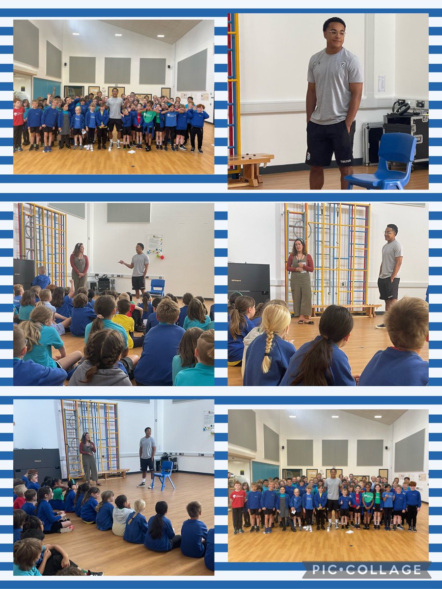 We had the pleasure of welcoming #TheoCabango this morning and were able to learn about his experiences and challenges on his journey to success with <a href="/Cardiff_Rugby/">Cardiff Rugby</a>🏉
You are an idol to many of our children and you have inspired us to aim high and follow our dreams. Diolch!