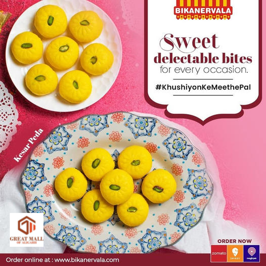 mallofaligarh1's tweet photo. Be it any occasion, Bikanervala sweets add magic and makes your special moments unforgettable and sweet. Celebrate your happy moments with a bit of sweetness.
#bikanervala #bikanervalaindia #bikanervalafood #indiancuisine #temptingsweets #bikanervalasweets #fooddelivery https://t.co/8fi2Ycecos