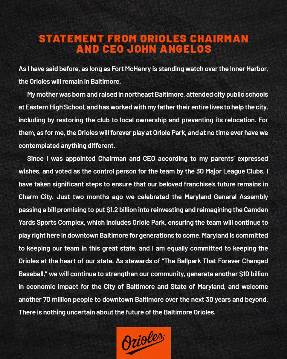 Baltimore Orioles tweet media
