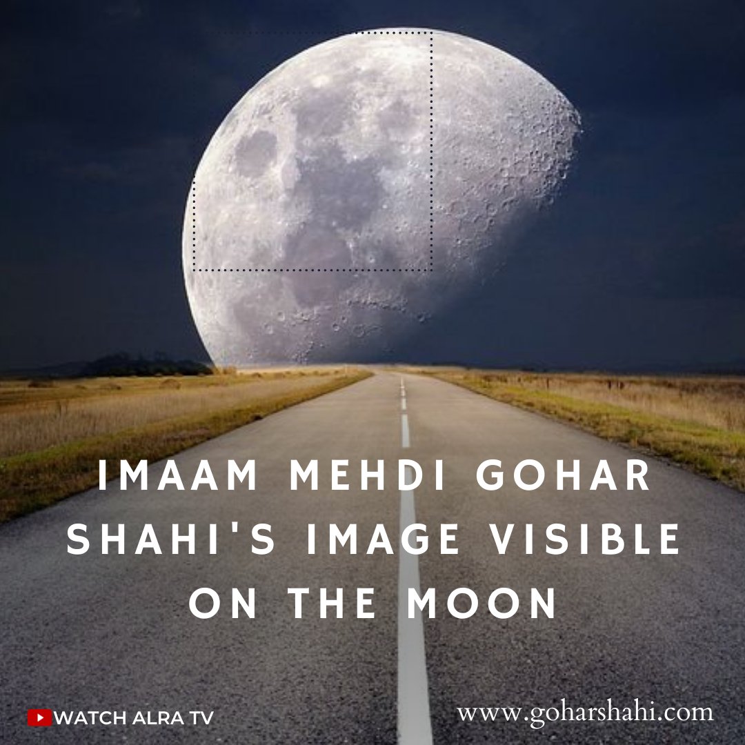 AmirahKhusboo's tweet photo. Face on the #moon is of #Awaitedone #MessiahHasCome #ImamMehdiGoharShahi #Foretoldkalkiavatar https://t.co/qyAFC1C0sO
