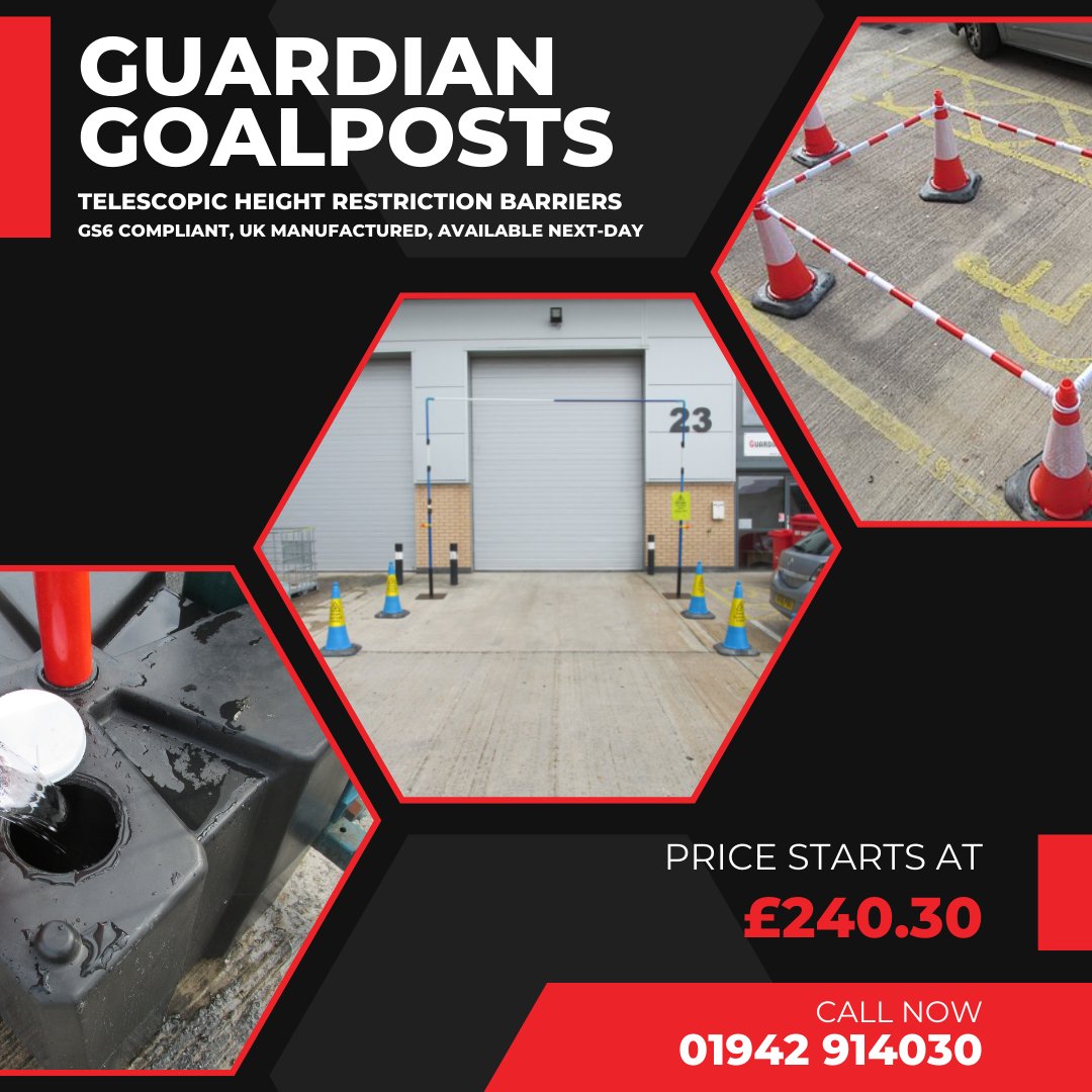 GGoalposts's tweet image. GS6 Compliant Guardian Goalposts Systems; Available in Red (Traffic Management) and Blue (Rail Industry). Full System Kits Prices Starting From £240.30! The UK&apos;s Only Constructionline Gold Approved &amp;amp; ISO 9001:2015 Manufacturer! #SafetyMatters #HighestStandards #FirstChoice