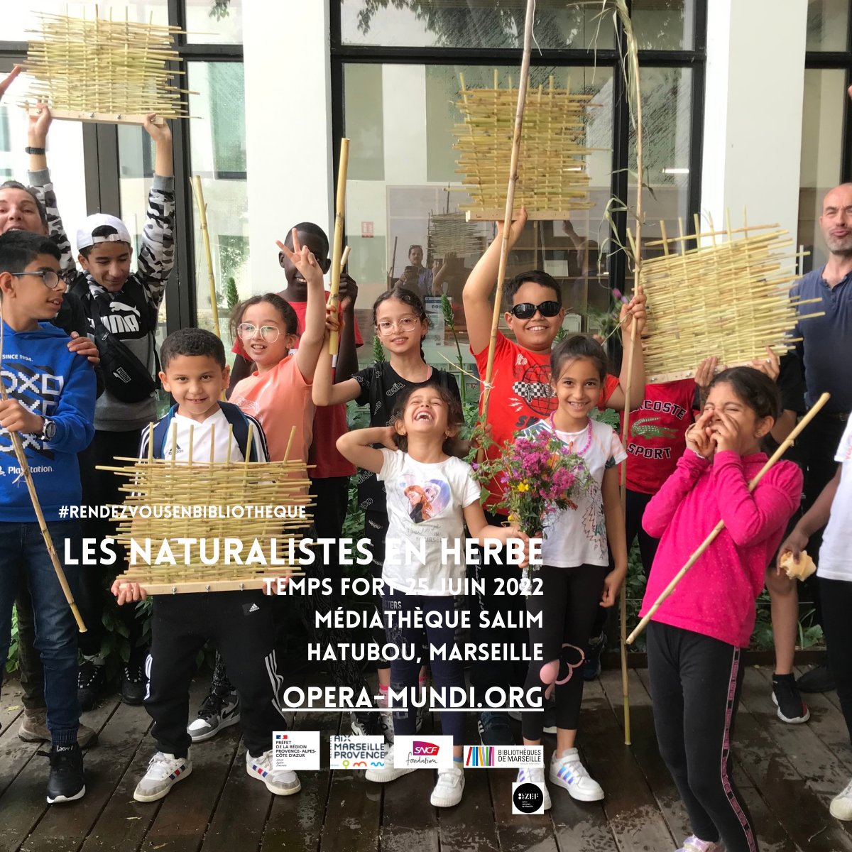 Opera Mundi #Jeunesse  TEMPS FORT LES NATURALISTES EN HERBE, CONFÉRENCE ABÉCÉDAIRE ® ET EXPO -  25 juin avec la botaniste @veroniquemure les jeunes <a href="/Acelem13/">A.C.E.L.E.M 📚✏</a> @E2C_Marseille et le collectif SAFI. Avec le soutien de la DRAC Paca <a href="/AMPMetropole/">Métropole Aix-Marseille-Provence</a> et <a href="/FondationSNCF/">Fondation SNCF</a>