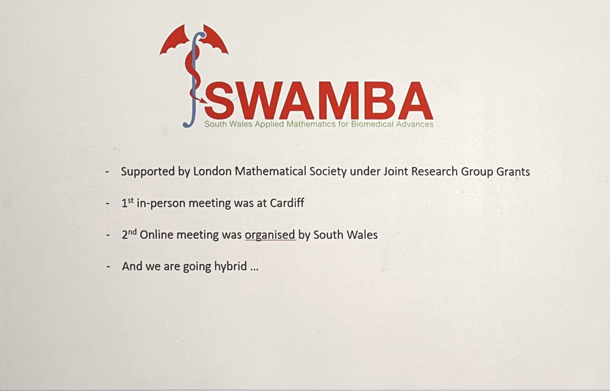 ara_anderson's tweet photo. Opening the South Wales Applied Mathematics and Biomedical Advances meeting on #mathonco is friend @GibinPowathil and fellow organisers @noemi_picco & @ThomasEWoolley #SWAMBA22 https://t.co/qiYK6CASF4