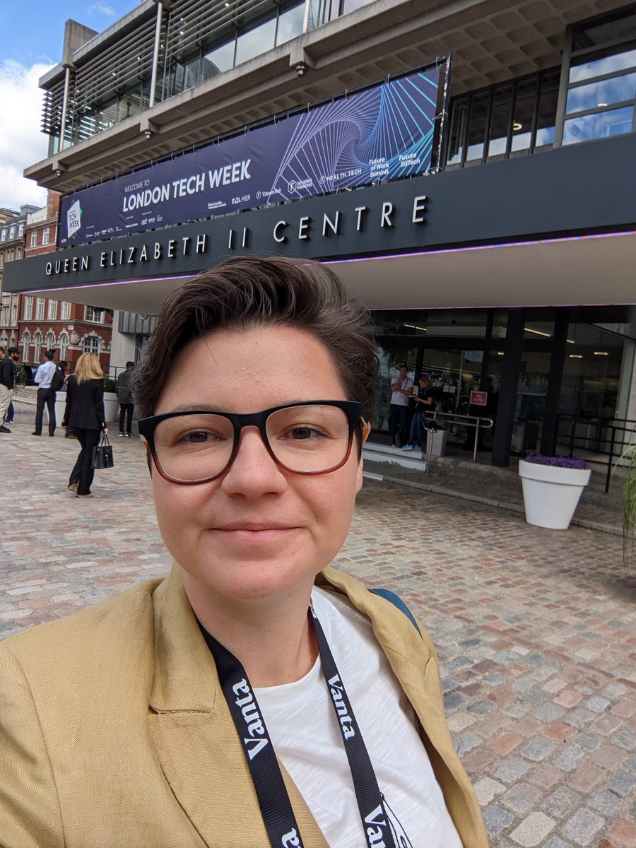 At the London Tech Week event today. It's a lovely day to be out! 🌞#LTW