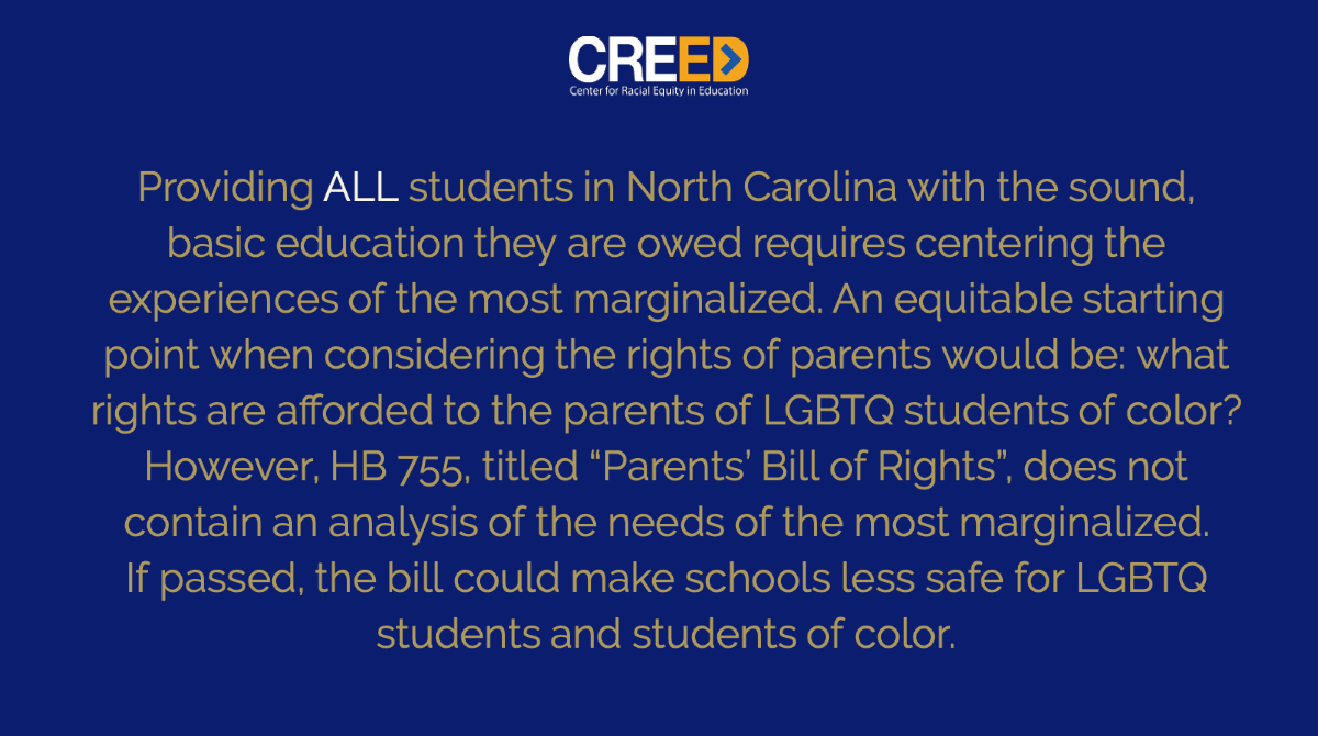 In response to North Carolina’s House Bill 755, the Center for Racial Equity in Education offers the following information as a resource for the public and policymakers: drive.google.com/file/d/1tZTMwg…