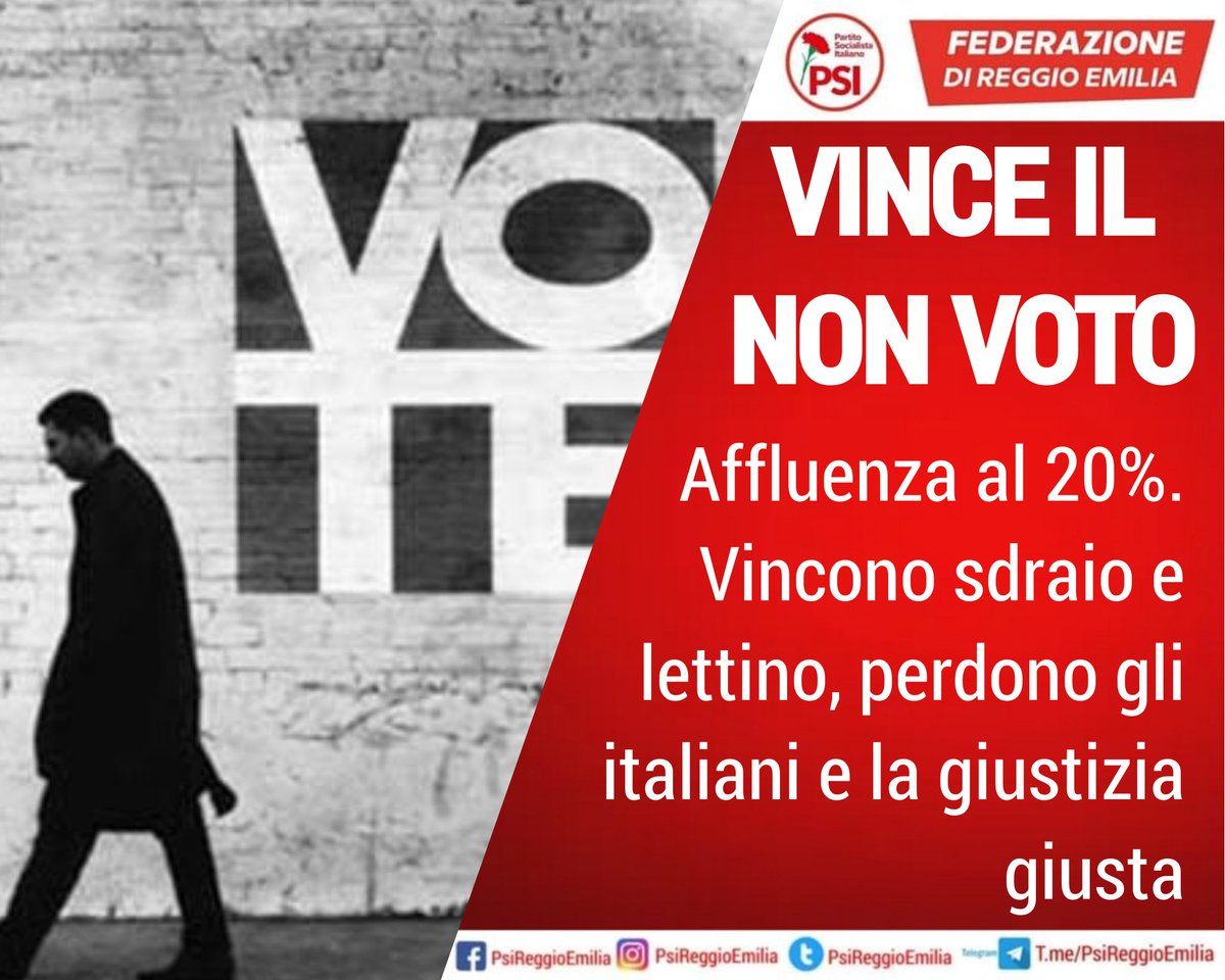 Interrogarsi sul #quorum come strumento per affossare un #referendum. Non si può continuare a mescolare, in un'unica melassa, #voto contrario e #astensione. Ringraziamo tutti quelli che hanno votato, anche chi si è espresso per il no, schierandosi per il diritto di voto