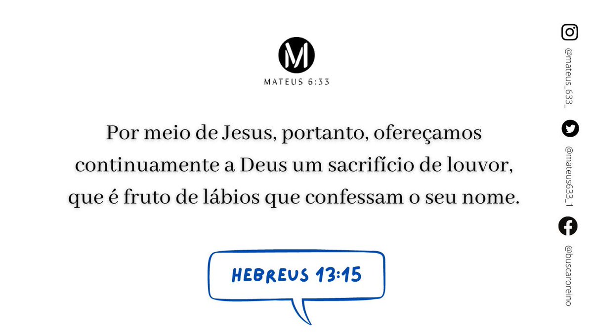 Paz e Graça manos🙏🤍                                                                          Temos muitas razões para louvar a Deus, Ele nos criou com amor e carinho, Ele nos dá vida, nos protege e nos sustenta. Através do louvor, nossa fé é fortalecida e nos alegramos em Deus.