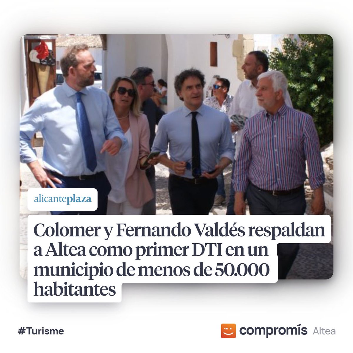 🟠 El secretari d’Estat de Turisme, Fernando Valdés, i el secretari autonòmic de Turisme, Francesc Colomer, van visitar Altea el passat dijous 🤝

ℹ comprom.is/visita_DTI

#Turisme #DTI #Altea