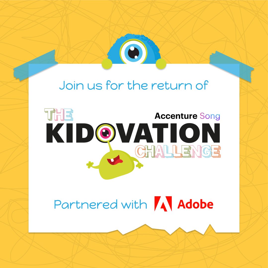 All of us here at Kidovation &amp; Adobe are thrilled to announce the return of the ‘Kidovation Challenge’ 🎨 which will take place w/c 20th June

Please sign up through the link in our bio and secure your place –Sign Up close TODAY ✏️

#KidovationChallenge #KidovationxAdobe #Design