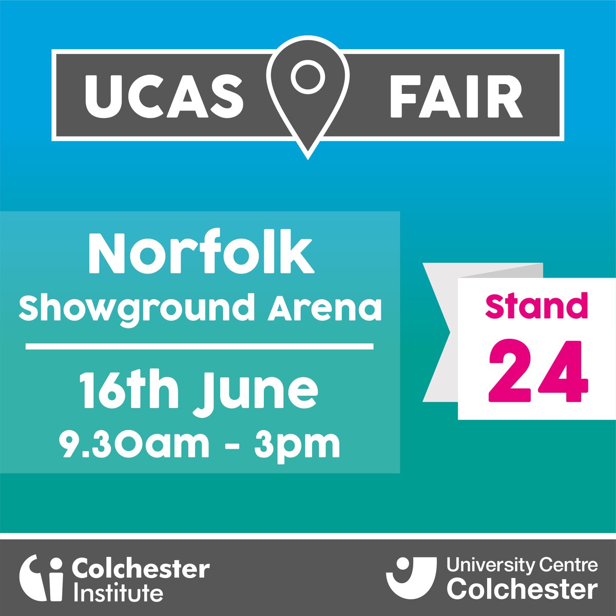 Tomorrow University Centre Colchester will be exhibiting at the Norfolk Showground UCAS Fair! If you live local come along and speak to us to find out more about our degree programmes! #UCAS <a href="/ucas_online/">UCAS</a> 📚