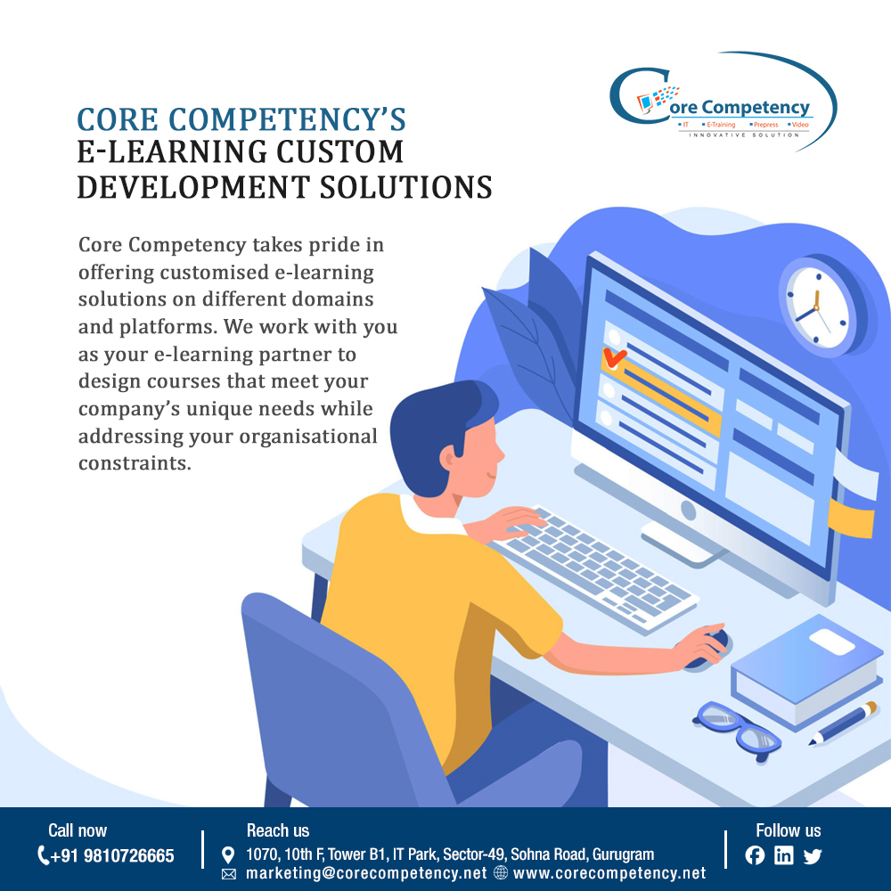 CoreCompetency's tweet image. Our services cover the full array of e-learning services ranging from content to technology.
.
.
.
#elearningdevelopment #elearning #customelearningdevelopment #content #technology #technologysolutions #elearningservices #india #CoreCompetency #etraining #prepress #video