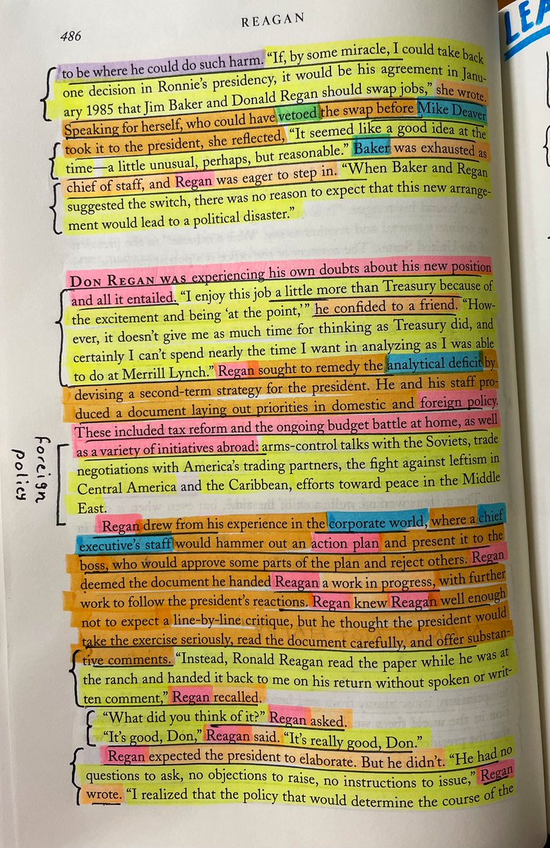 ThePrimeJesse's tweet image. LEADERSHIP
Regan realized that Reagan’s [LEADERSHIP STYLE] was unique. 
- these two pages stood out to me in the Reagan book #DecentralizedCommand