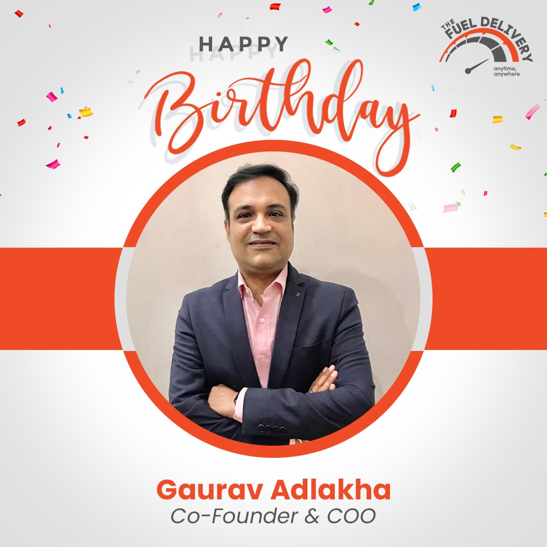 DeliveryFuel's tweet photo. Team TFD wishes Gaurav Adlakha, our Co-Founder and COO, a very happy birthday.

We thank him for his leadership and vision. Wishing him a great year ahead.

#birthdaygreeting #happybirthday #TFD #dieseldelivery #diesel #doorstepdelivery #fuelonwheels #fueldelivery https://t.co/RZk0wUrESC