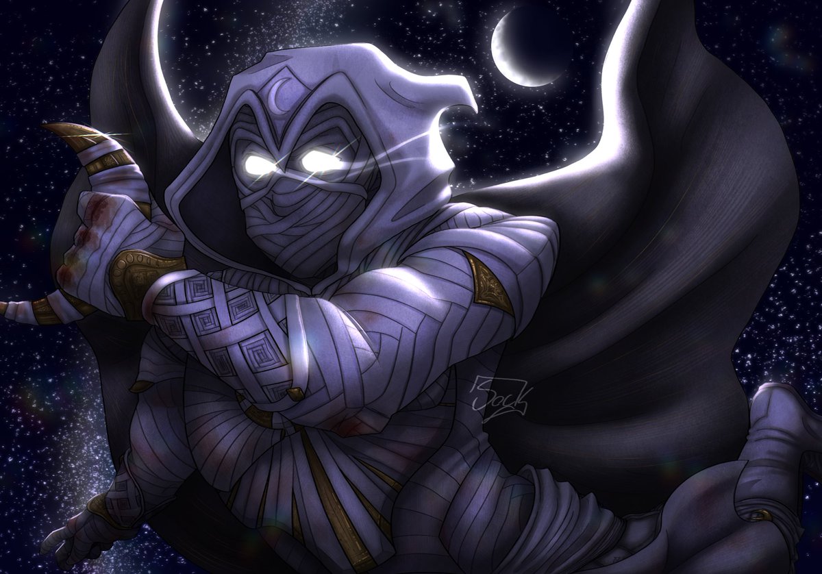 ApplesauceSockz's tweet photo. Moon man :)))))
THIS TOOK SO LONG BUT IM SO PROUD OF IT >:D
.
.
.
.
#moonknight #themoonknight #marcspector #stevengrant #jakelockley #khonshu #marvel #marvelcomics #art #drawing #fanart #illustration #sketch #digitalart #digitaldrawing https://t.co/nkABcwVxQJ
