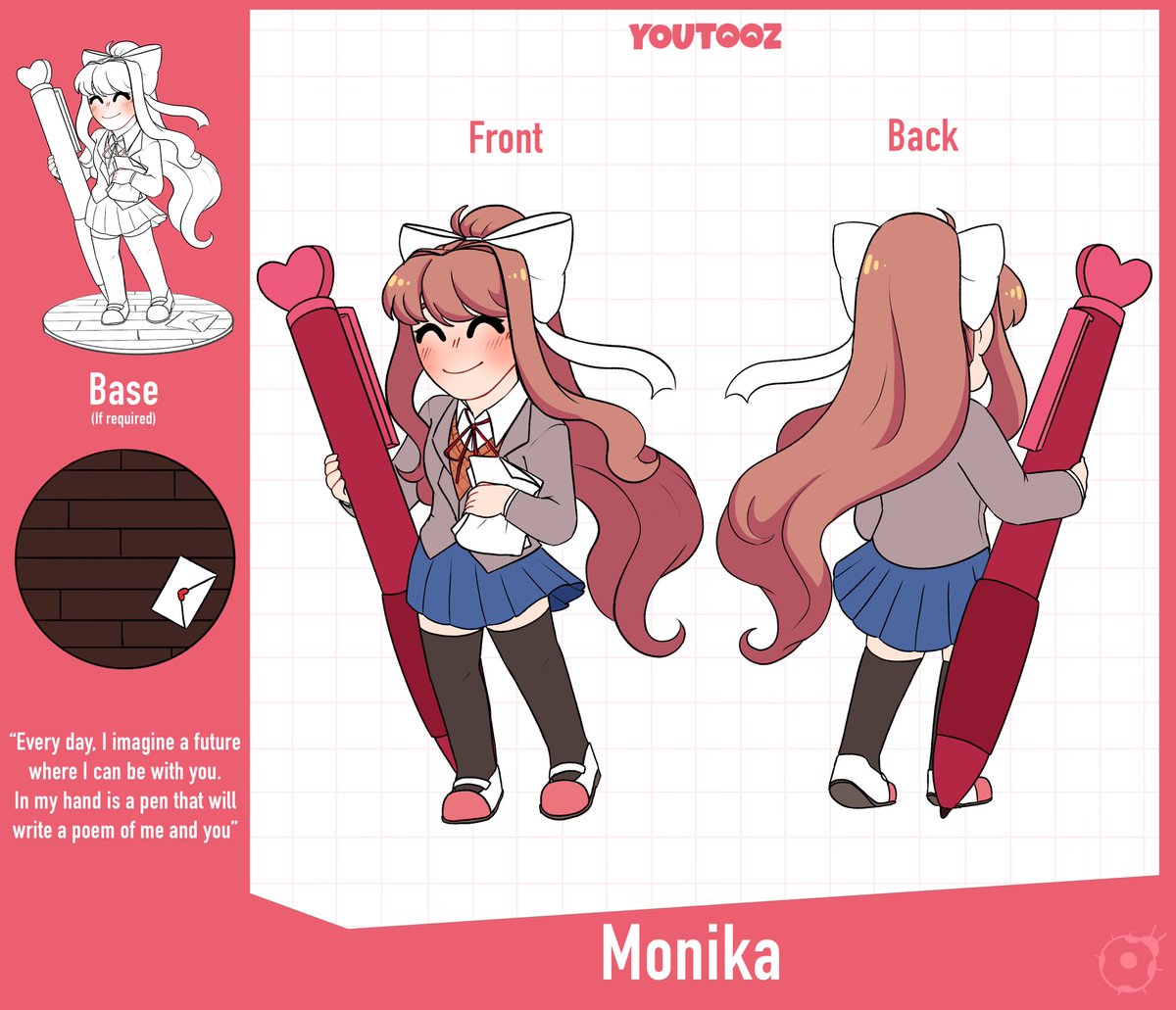 OldRara's tweet photo. Third design for the @youtooz #ddlctooz!
It’s just Monika https://t.co/AJaIKUvnUl