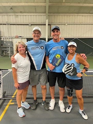 RayhensonRE's tweet photo. Another great day on the courts. After 11 matches, my wife and I came in fourth place. Not too shabby. #staceystrong #pickleball #gorhett #runninforrhett #R4R https://t.co/kyn4M1iVCh