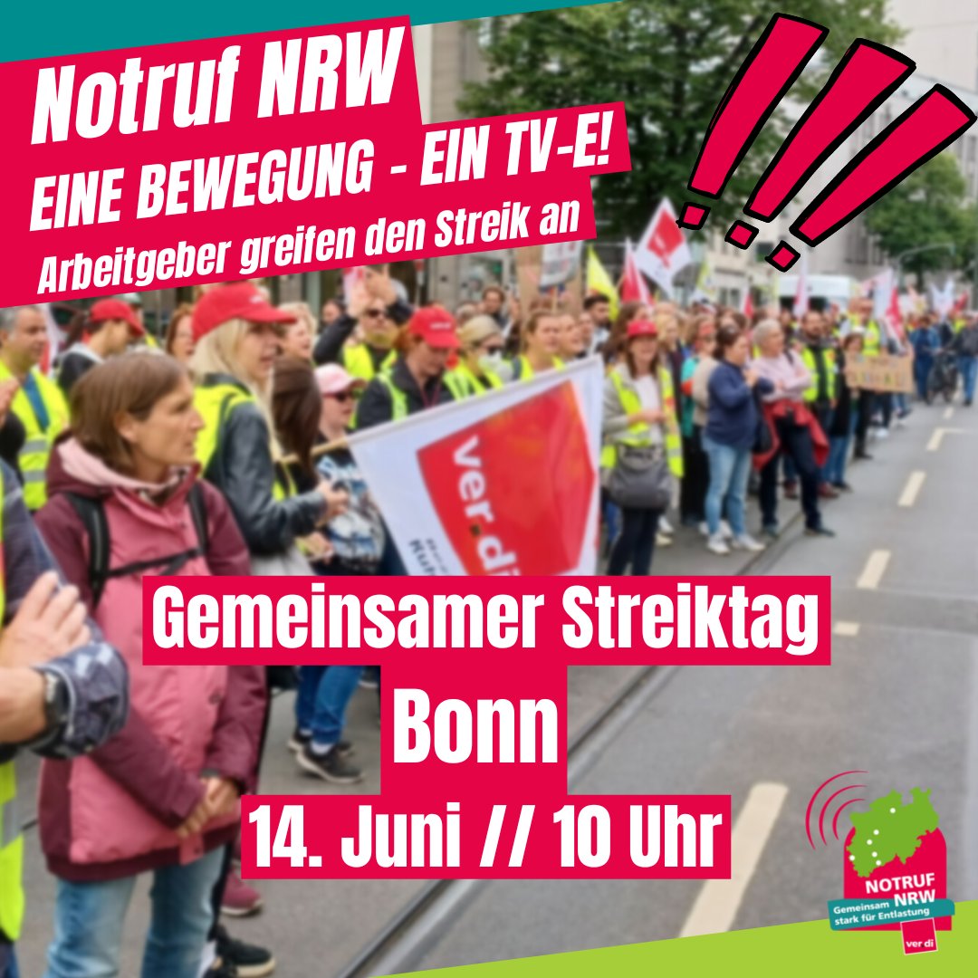 Arbeitgeber greifen unseren Streik an! Morgen zentraler Streiktag in Bonn! Weitere Informationen folgen.
Der Bonner UK-Vorstand hat eine einstweilige Verfügung gegen den Streik gerichtlich beantragt. Es ist ein Angriff auf unsere gesamte Bewegung.