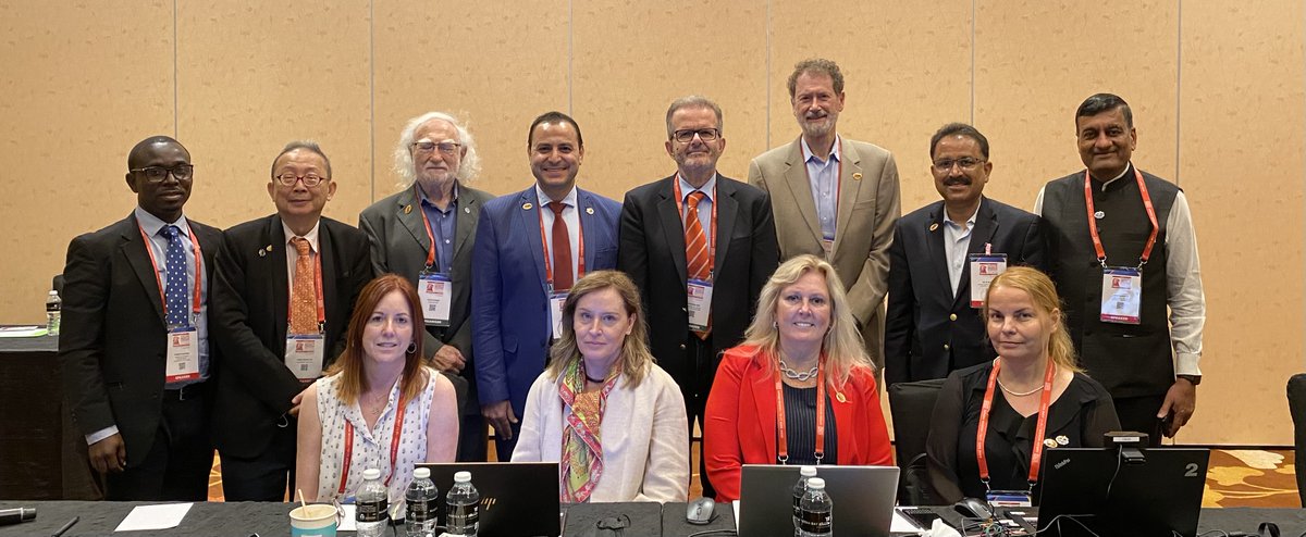Executive board members (current &amp; new) of <a href="/IOMP_Official/">IOMP</a> - met this morning <a href="/IUPESMWC2022/">IUPESM WC2022</a> 
New EXCOM <a href="/IOMP_Official/">IOMP</a> (2022 onwards) present at the meeting are from Ghana, Malyasia, Lebanon, Greece, USA, India, Brazil, Bulgaria, Australia &amp; administrator from UK