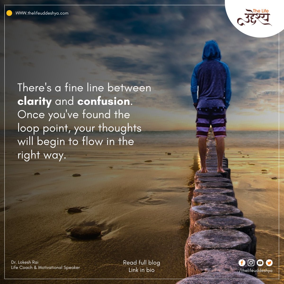 TUddeshya's tweet photo. Clarity is what you are. It’s what you’re born with, it’s your true nature, and it’s what is always there underneath the mess of confusing thought that sometimes dances on the surface.
.
.
#thelifeuddeshya #clarity #mentalclarity #motivation #inspiration #quotes #quoteoftheday https://t.co/xqfxLBtB19