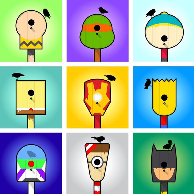 Birdhouzes on <a href="/formfunction/">Formfunction</a> 

formfunction.xyz/@glennz/series…

#Glennz #solananft #nft_community #vector #illustrator #nft #nft_club #birdhouse #nftartfund