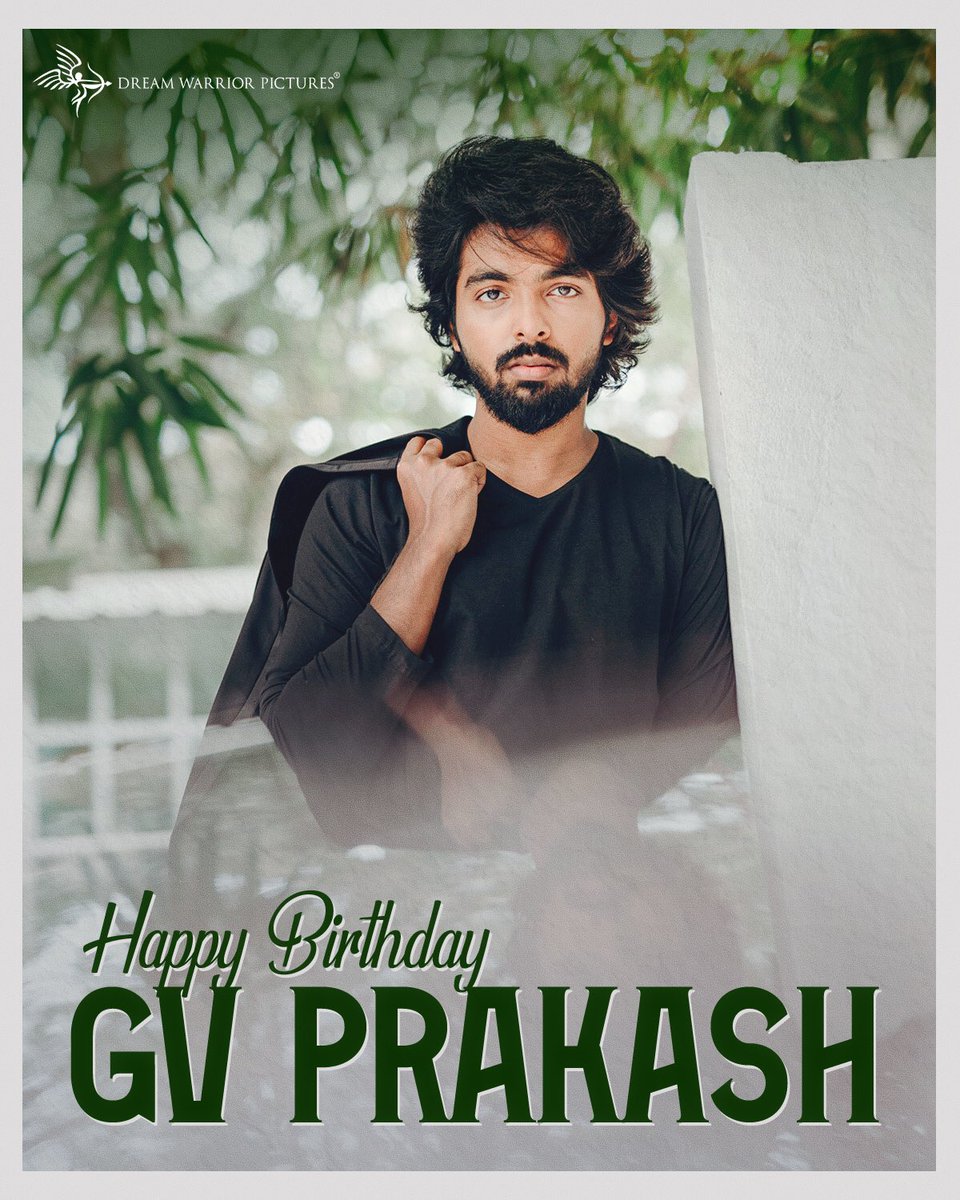 DreamWarriorpic's tweet photo. Wishing the iconic music director and actor @gvprakash, 
Happy Birthday 💐 

#HappyBirthdayGVPrakash https://t.co/lJVOUIZ1TW