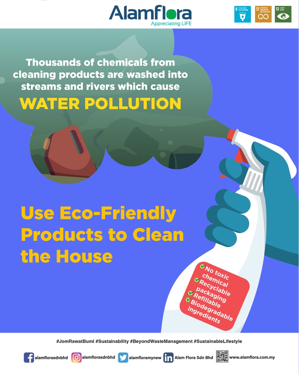 alamfloramynew's tweet image. Going green is better for the environment as green chemicals does the cleaning with less pollution. Apart from being less harmful to the environment, they are also less harmful to humans due to the non-toxic chemical.