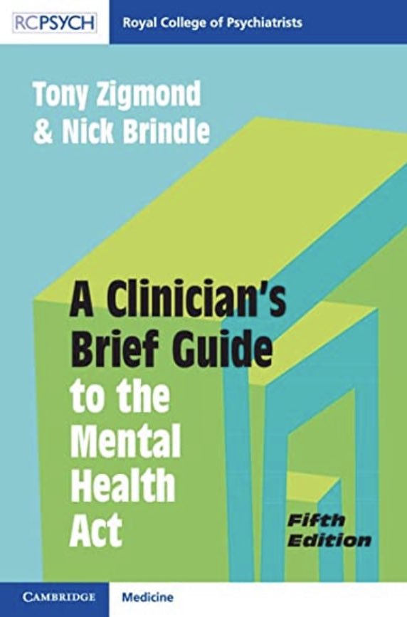 If you work with patients detained under the Mental Health Act 1983 then you need this book. New edition just out.