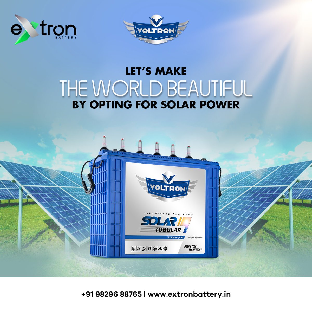 extronbattery's tweet photo. Let’s make the world a greener place by energizing our life with solar power.
.
Visit us: https://t.co/wjxGWrRxPu
Call us: 9829688765
.
.
#extronbattery #inverterbattery #automotivebattery #Solarbattery #batterymanufacture #tubular #tubularbatteries #homebattery #heavyduty https://t.co/kMMPCnXCyV