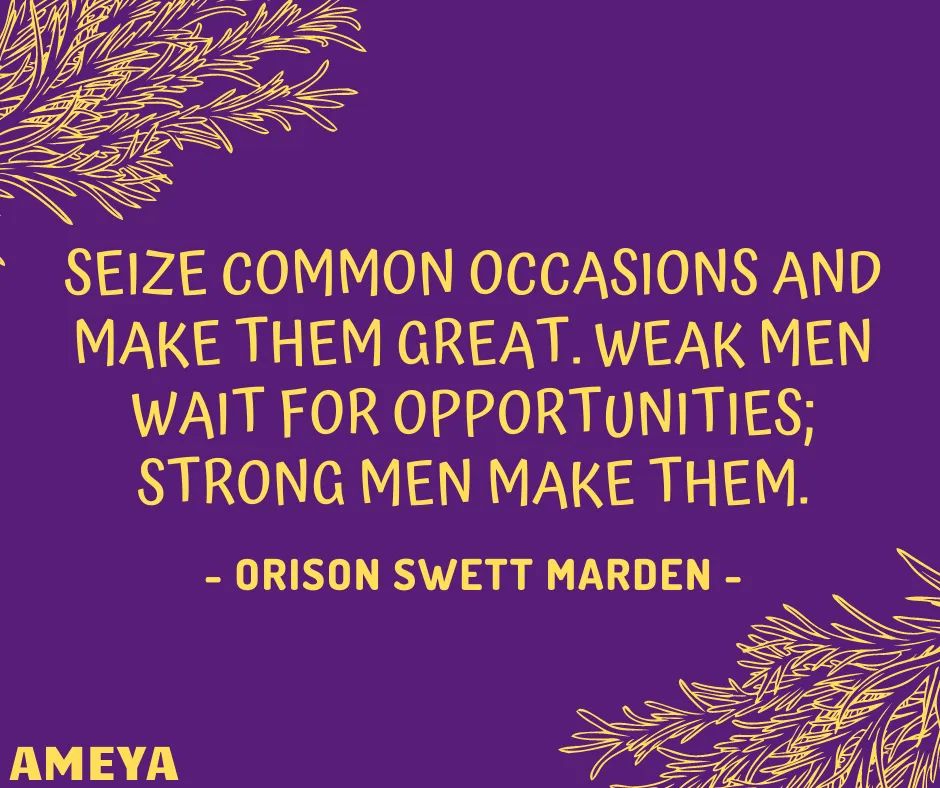 QUOTE OF THE WEEK

For more life quotes: bit.ly/ameyaquotes

Follow us on Instagram: 
instagram.com/books.ameya/

Telegram: t.me/booksameya

#quotes #quoteoftheweek #quotablequotes #quotestoliveby #mondaymotivation #opportunities #orisonswettmarden #orisonswett