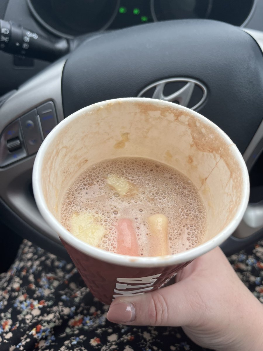 KERI25's tweet photo. @CostaCoffee £4.75. For just over half a cup. Really Costa. #poorform https://t.co/ZR4im4h94e