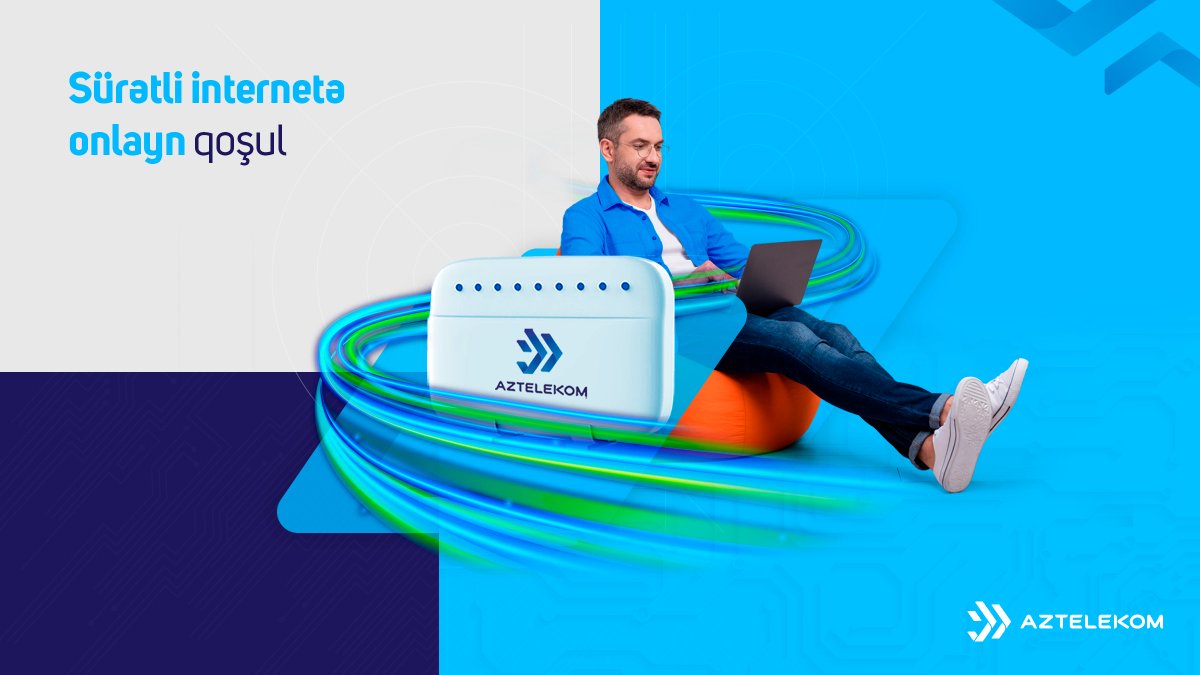 Təqdim etdiyimiz optik (GPON) internetə qoşulmaq üçün evdən çıxmağa ehtiyac yoxdur. aztelekom.az/onlayn linki vasitəsilə onlayn müraciət edin, qısa zamanda xidmətlərimizdən faydalanın. 
Veb-sayt: aztelekom.az 
«170» Çağrı Mərkəzi
#Aztelekom #ADSL #GPON #fiberoptik