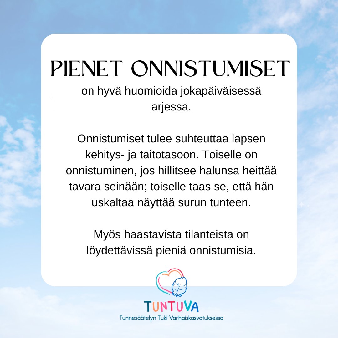 tuntuva's tweet photo. #Positiivisuus on kantava voima myös tunteiden säätelyn opettelussa. Nappaa tästä kiteytykset pienten onnistumisten huomioimisen tärkeydestä! #tunteidensäätely #tunteidensäätelyntuki #varhaiskasvatus #tuntuvahanke @Opetushallitus https://t.co/llVjnv5TVp