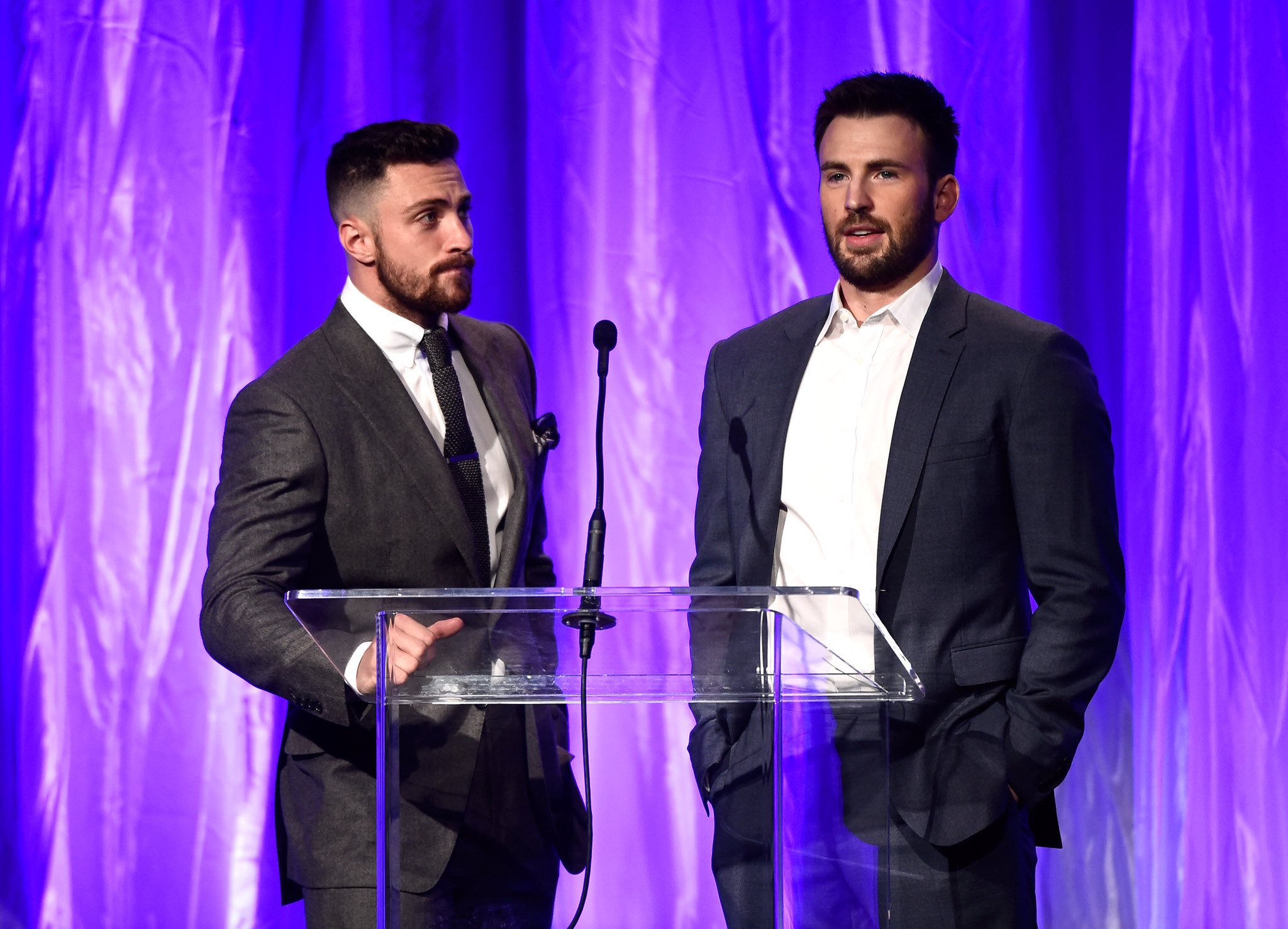 Everyone stand UP and say happy birthday to Chris Evans and Aaron Taylor-Johnson  