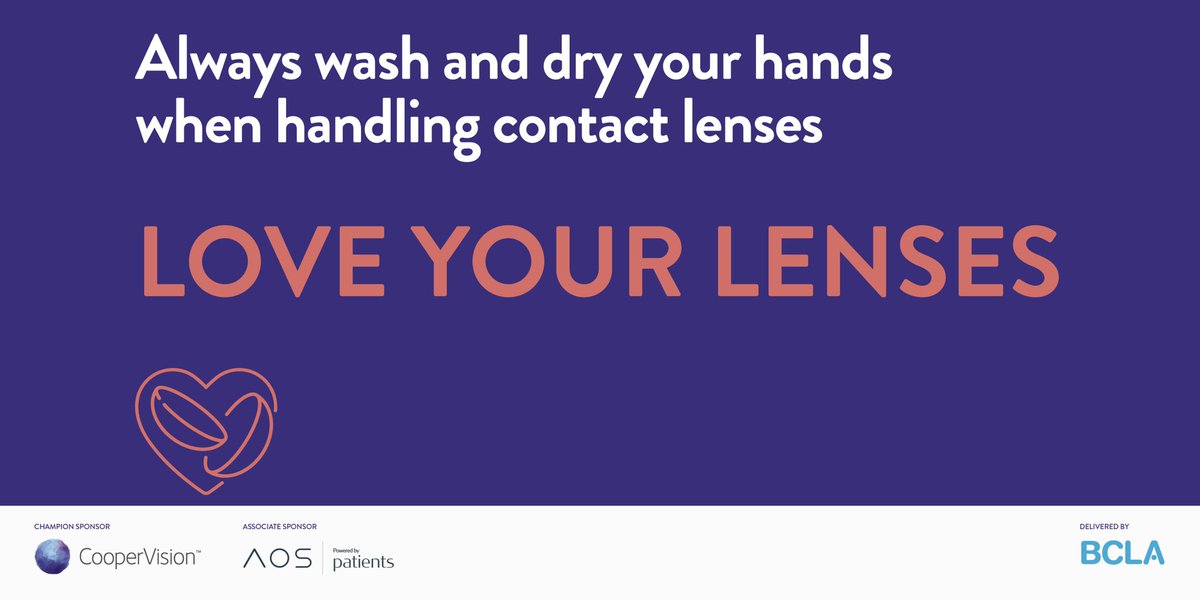 It’s #LoveYourLenses Week!

Whenever you are handling contact lenses always make sure you wash and dry your hands thoroughly. 

Water and contact lenses do not mix. #LoveYourLenses

 <a href="/_BCLA/">ʙᴄʟᴀ</a> <a href="/CooperVisionUK/">CooperVision UK</a> <a href="/EyesaretheStory/">eyesarethestory.com</a> <a href="/AOS_hub/">AOS</a> <a href="/MeniconUK/">Menicon UK</a>