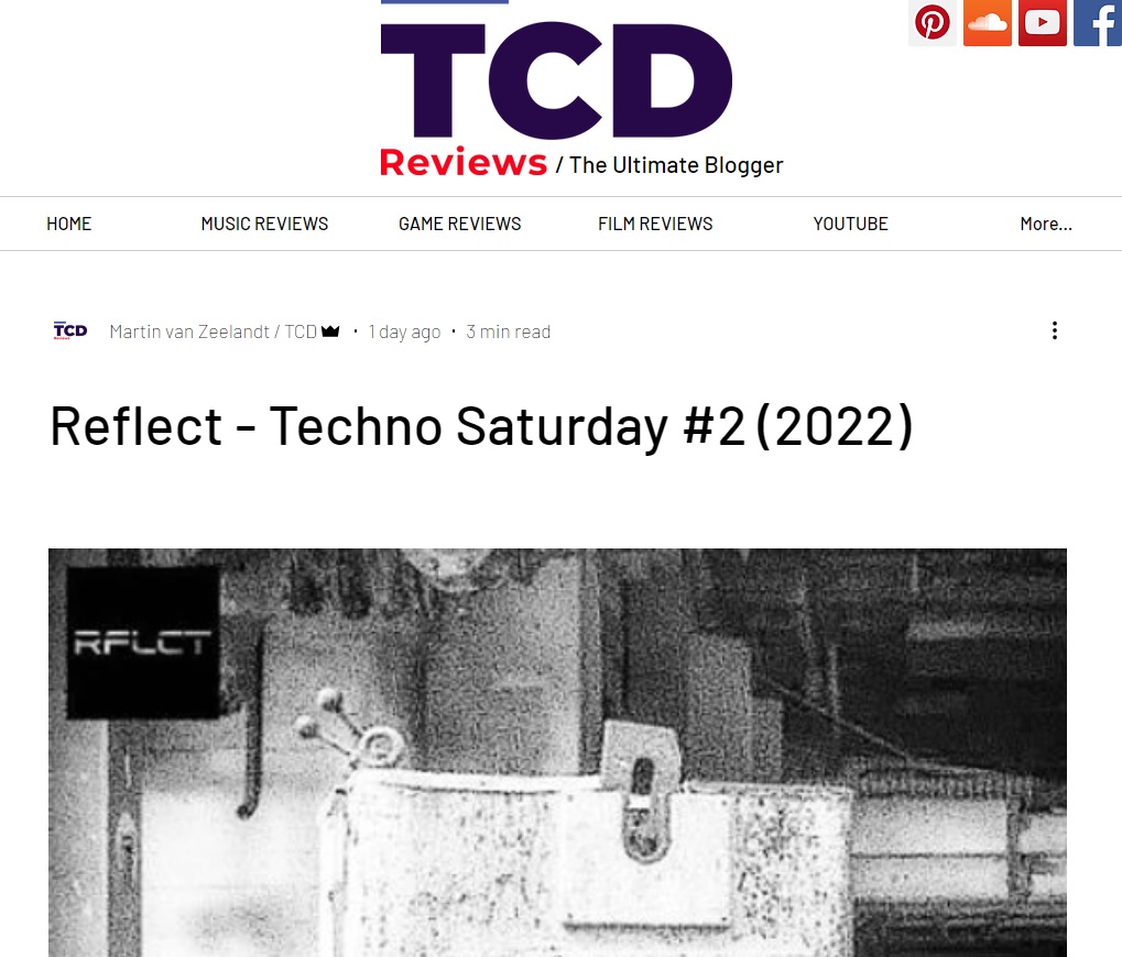 ReflectDj's tweet photo. Great to see that TCD posted a review of my 'Techno Saturday part 2' mix on their blog. Link is in bio. Tracklist added on their request :-) #techno #rave #djset #djmix #djblog #musicblog #beats #technomusic #tracklist #musicreview #electronicmusic #blogger #press https://t.co/azPci8QLkz