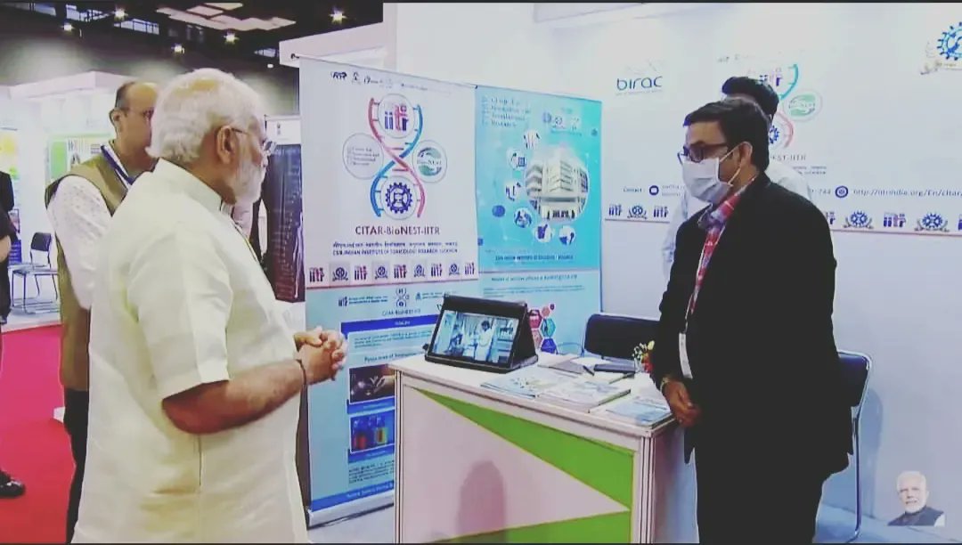 magicalpichem's tweet photo. Literally one of the biggest honour for our team to meet the hon'ble prime minister of india Shri Narendra Modi Ji and getting our product launched by the hon'ble central minister of dept. of science and technology Shri Jitendra ji, at the India's 1st Biotech startup Expo https://t.co/uO6RtrpR5A